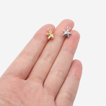 Подвеска "Морская звезда", 10,5*8,7мм, фианиты, позолота