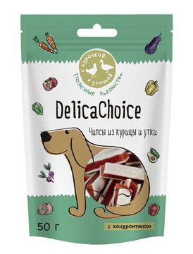 DelicaChoice Лакомство для собак "Чипсы из курицы и утки"