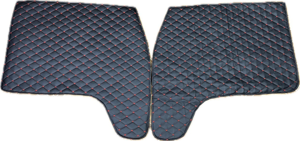 Дверные карты-обивка дверей УАЗ 452/Буханка (красная нить Бабочка)