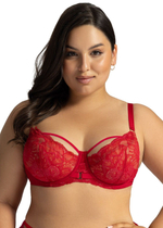 Красный бюстгальтер с шитыми чашками Grace (Размер: 100C) (Цвет: красный)