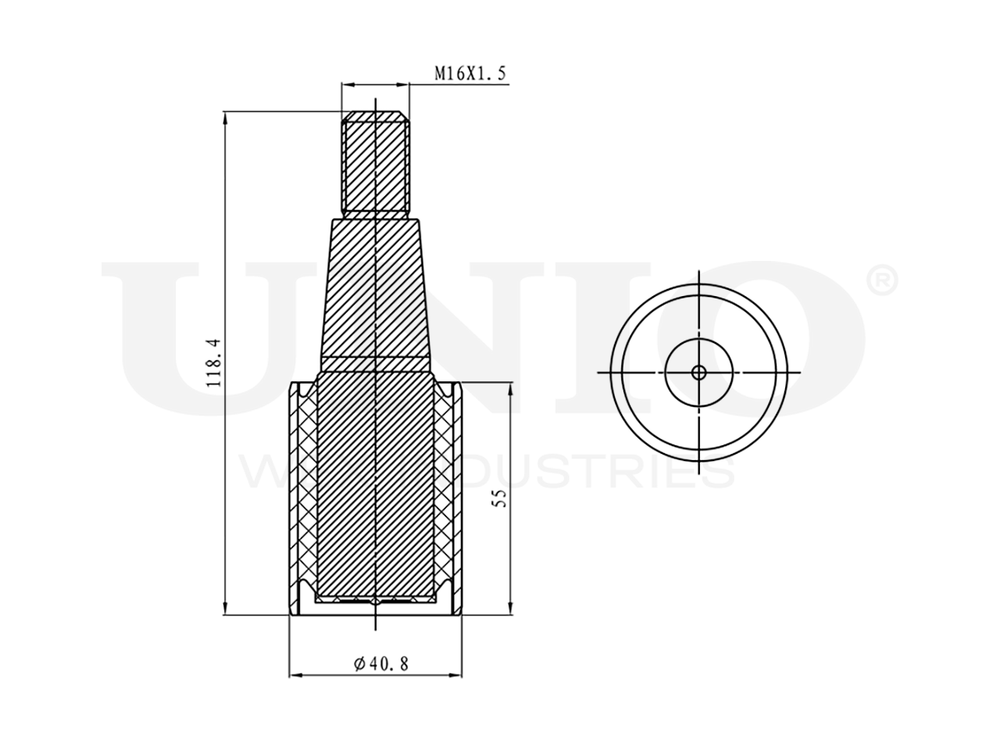 Сайлентблок внешний задний переднего нижнего рычага UNIO RMP-20638
