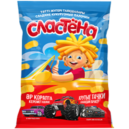 Кукурузные палочки Сластёна Крутые тачки 120 гр
