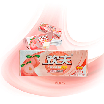 СТОП-ЦЕНА Жевательная резинка Huanfu со вкусом персика 21,5 г