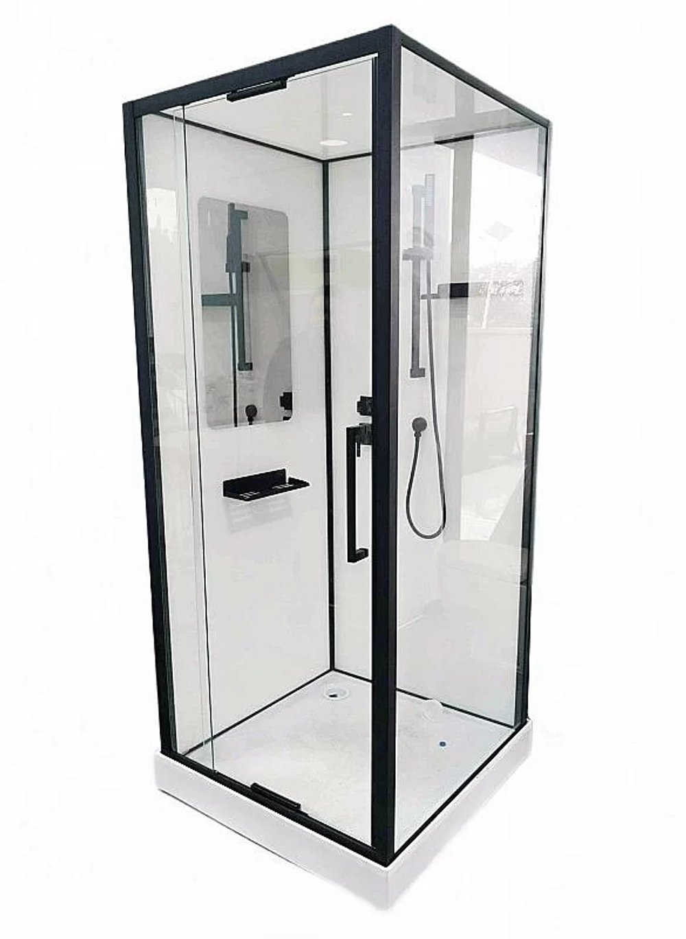 Душевая кабина Esbano EST-RASPA-128 120х80 стекло прозрачное/профиль черный