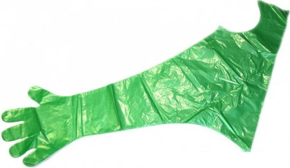 Перчатки ветеринарные для ИО с наплечником, 100 шт