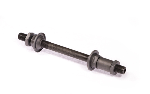 Ось задней втулки SF-AX01(R) под эксцентрик, 3/8 x 145мм, с гайками и конусами, черная