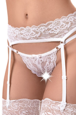 Кружевной пояс с пажами для чулок и трусики Deborah (Размер: 46-48) (Цвет: красный)