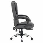 Кресло офисное CROMEX (КРОМЕКС) "Chill MS-005", с функцией вибромассажа, подножка, ткань, серое, 532959