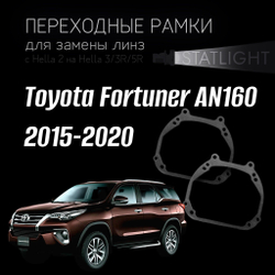 Переходные рамки для замены линз на Toyota Fortuner AN160 2015-2020