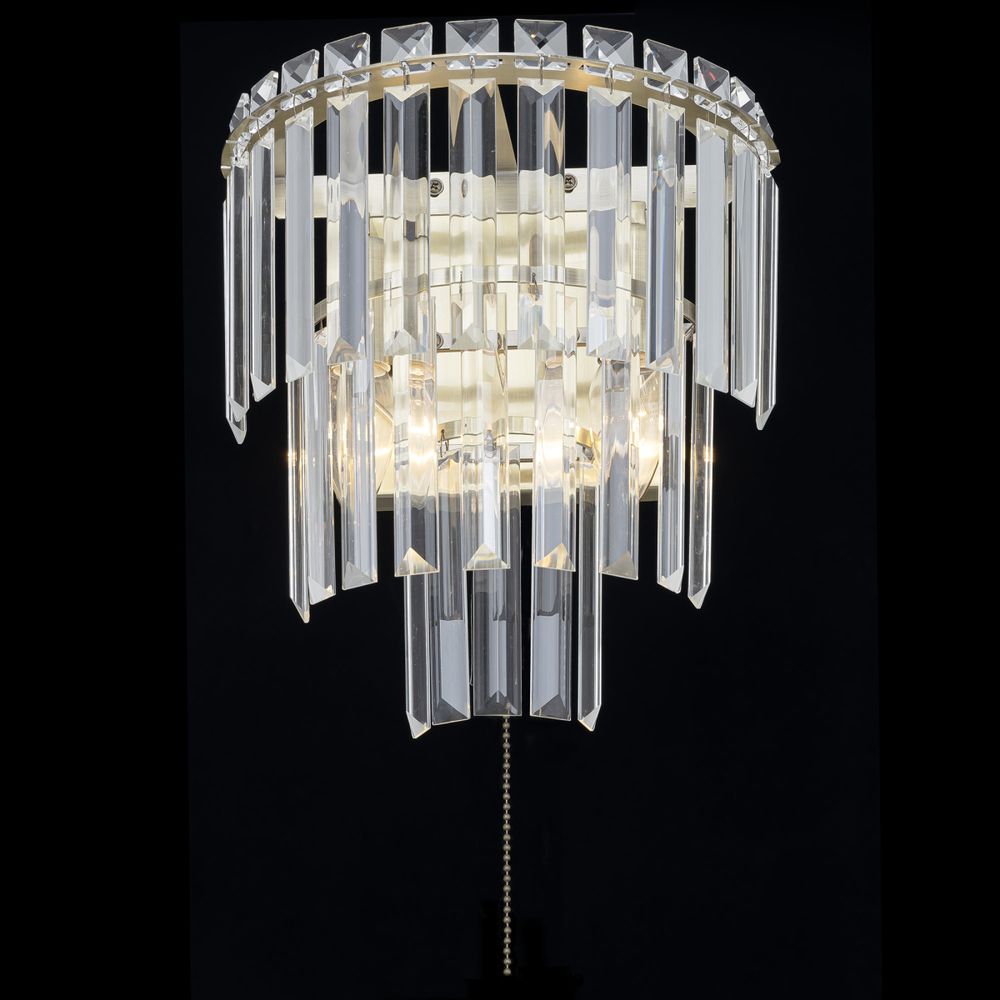 Citilux Фонда CL303323 Бра хрустальное с выключателем Бронза
