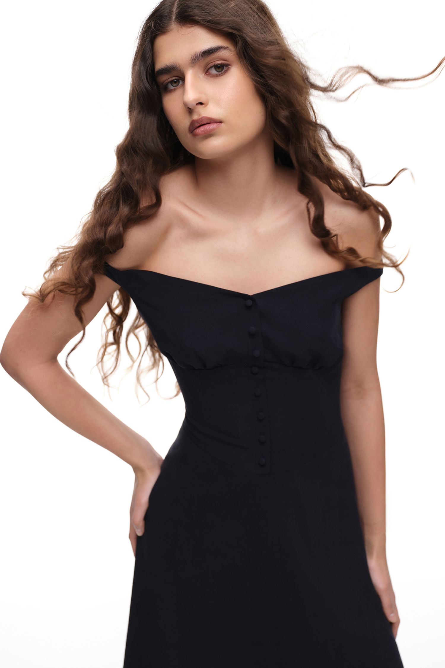 Платье миди (Ciao, Bella!), черное