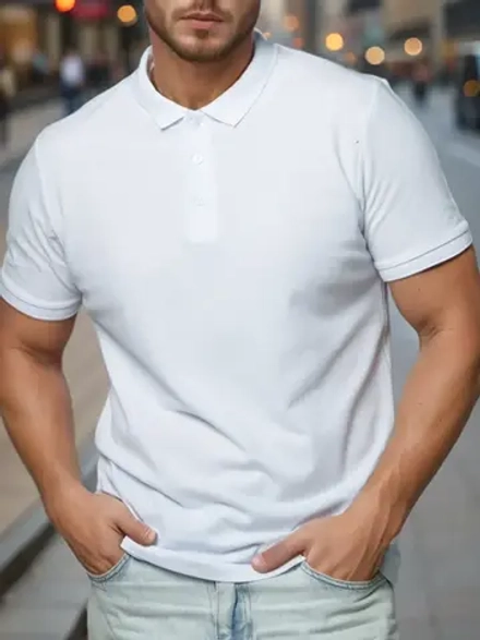 Футболка поло с коротким рукавом хлопок