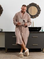 Халат мужской Комфорт-4 Виотекс СЕРО-БЕЖЕВЫЙ