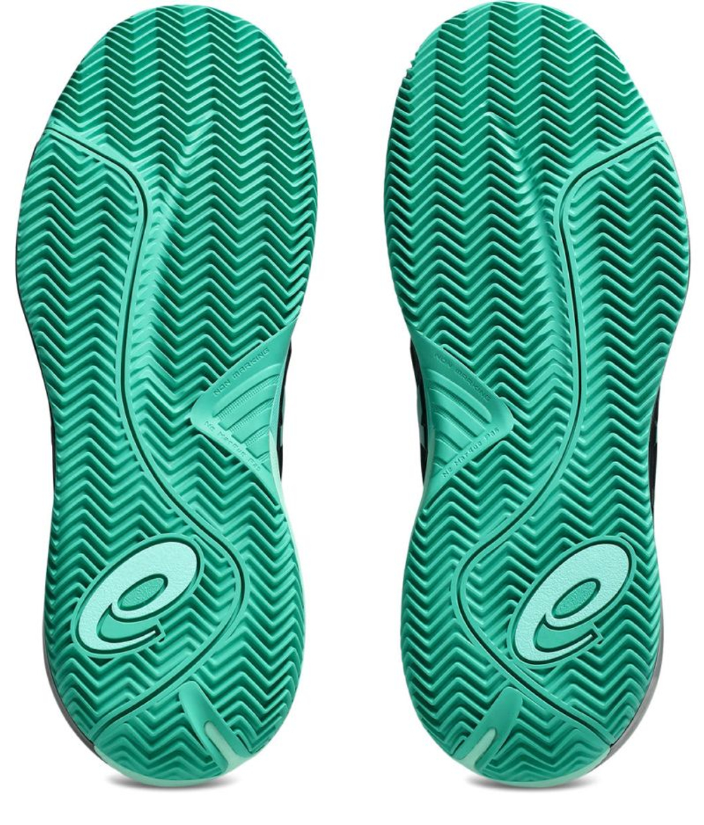 Мужские кроссовки теннисные Asics Gel-Resolution X Clay - black/aurora green