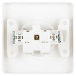 Розетка Intro Style 7-201-01 2P, 16А-250В, IP20, СУ, белый