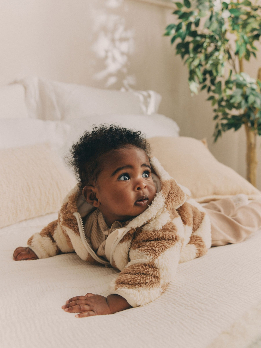 Куртка флисовая для малышей Next N22-229, Бежевый, Коричневый