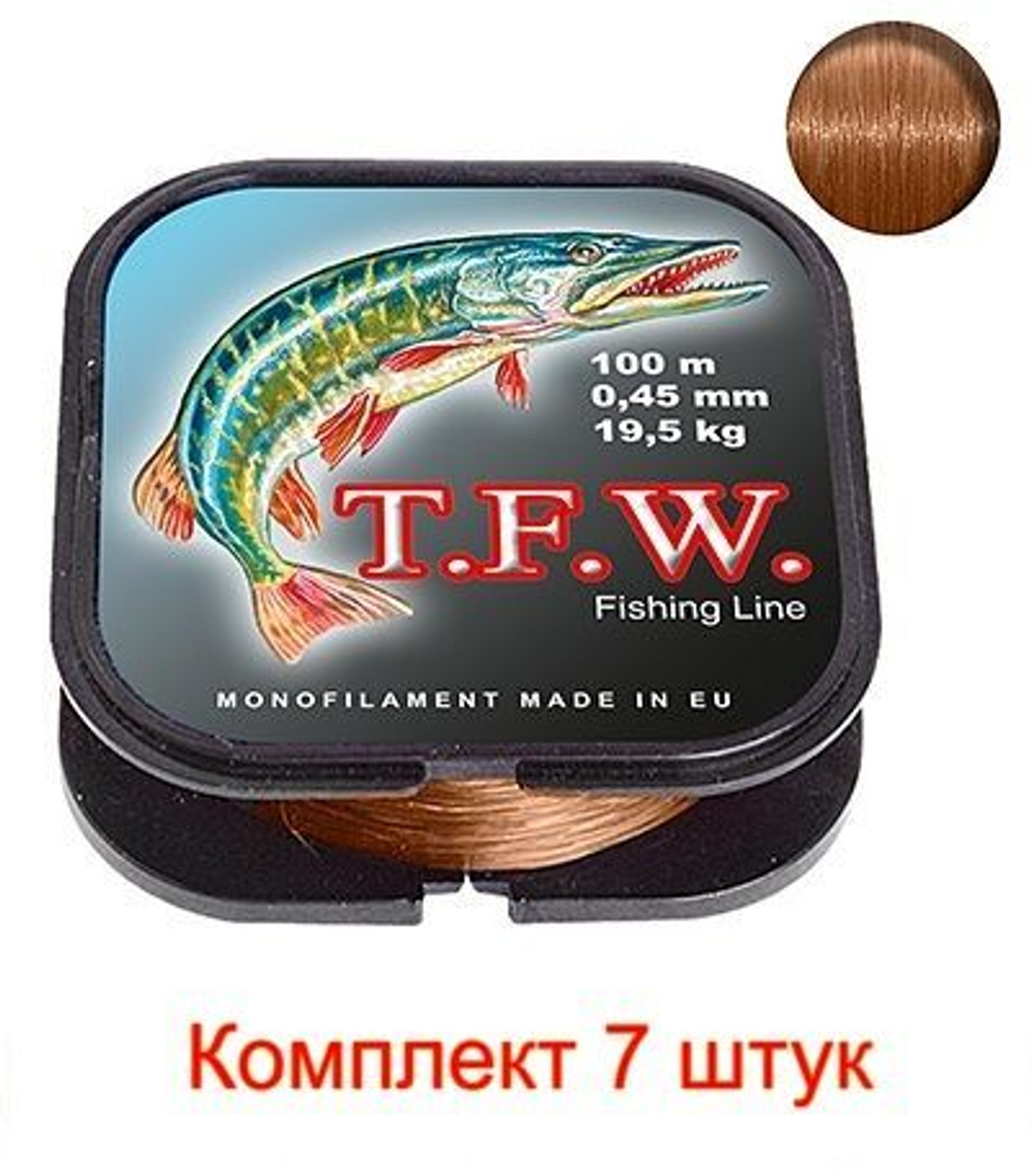 леска рыболовная T.F.W. 0,40mm 100m, 3 штуки