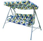 Качели садовые OLSA 2-х местные Бари(каркас серый, м/э разноцветный рис.круги)1 уп.