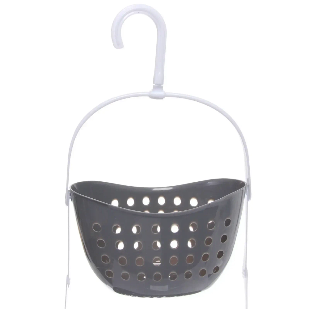 Корзина - органайзер для хранения подвесная «ЛЕНАРО», цвет серый, три секции, 23*16*79см