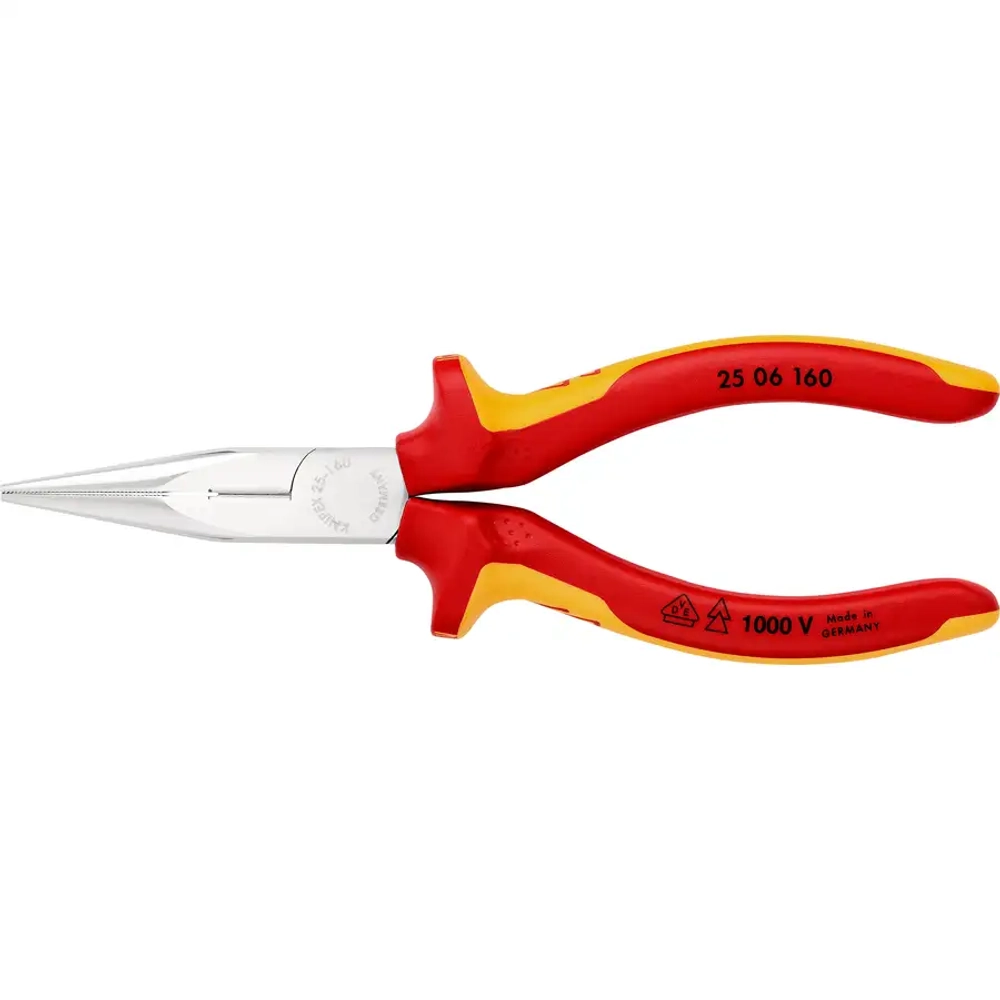 Длинногубцы хромированные 160 мм Knipex 25 06 160 SB
