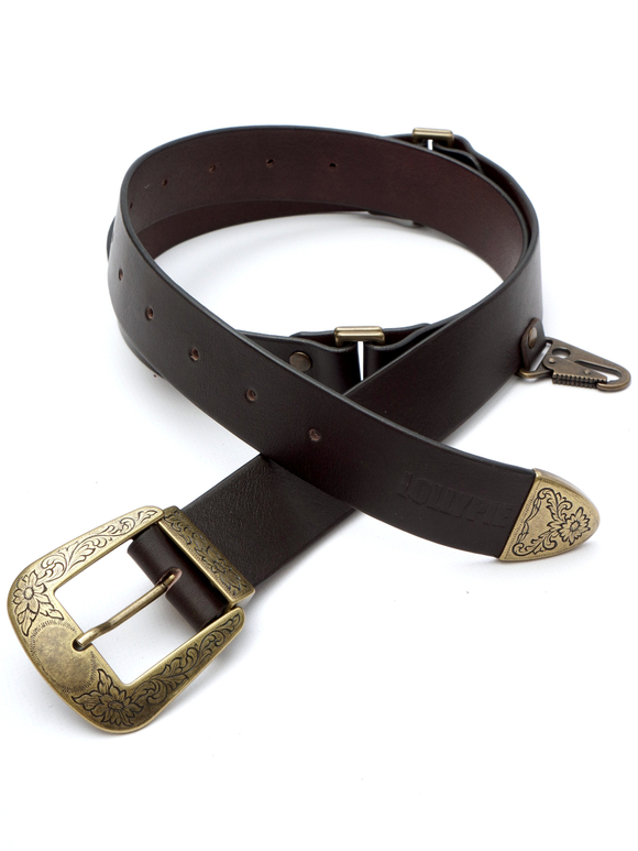 Ремень кожаный коричневый