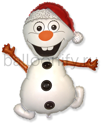 Шар (32''/81 см) Фигура, Снеговик, 1 шт.