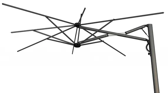 Зонт для кафе профессиональный Astro Carbon, 300х400 см, графит, слоновая кость