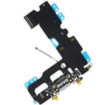 Шлейф с разъемом зарядки и микрофоном для iPhone 7, серый