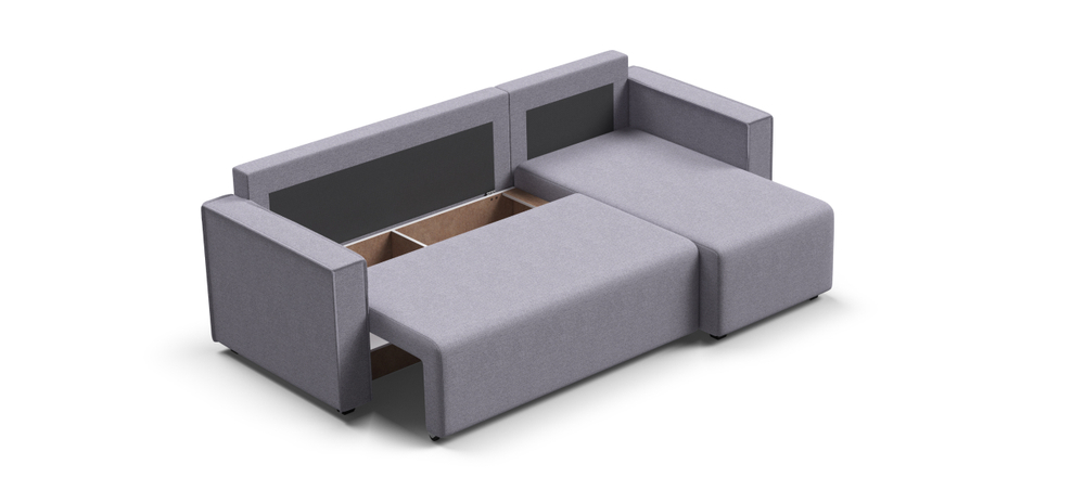 Угловой диван Норд лайт рогожка Мальмо платина(последний экземпляр)