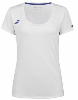 Футболка для девочки теннисная Babolat Play Cap Sleeve Top Girl - белый