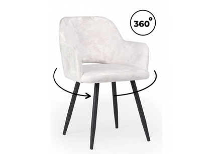 Стул на металлокаркасе Woodville Эолин 360 светло-бежевый (simple 011), черный, ножки черные