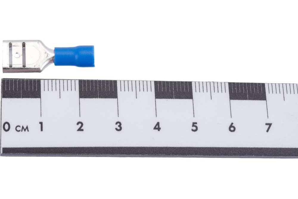 Плоская изолированная клемма REXANT, гнездо 9 мм, 1.5-2.5 кв.мм, 100 шт 08-0434