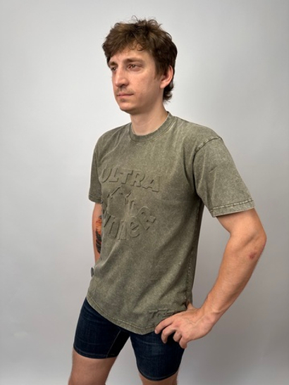 Oversize футболка " ULTRA RUNNER " green