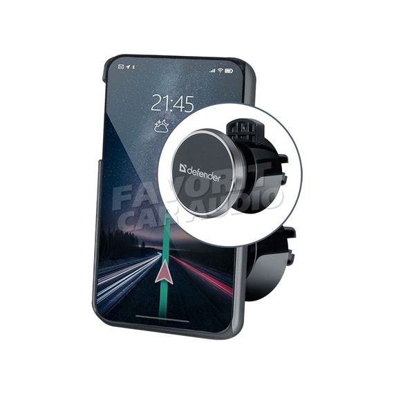 Держатель Defender CH-128 воздуховод шарнир магнит чёрный