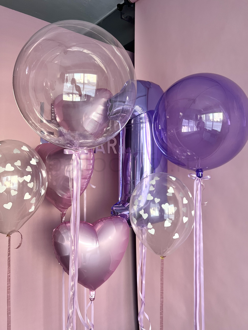 Набор шаров " Сиреневенький " Дизайн № 7