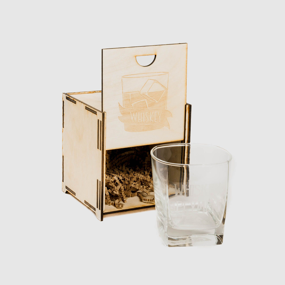Стакан для виски "Whiskey аргумент " в подарочной коробке