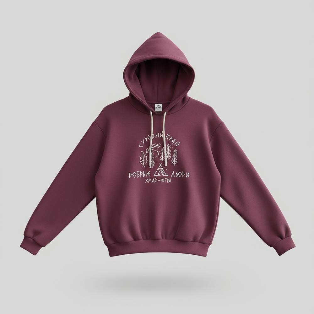 Худи с вышивкой "Суровый край"