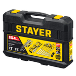 STAYER UNIVERSAL 150, 150 предм., (1/2″+ 1/4″), универсальный набор инструмента, Professional (27710-H150)