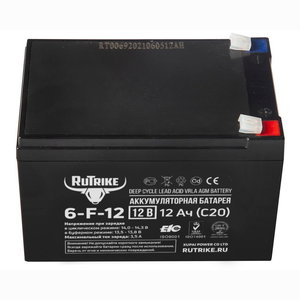 Аккумулятор RuTrike 6-F-12 (AGM)