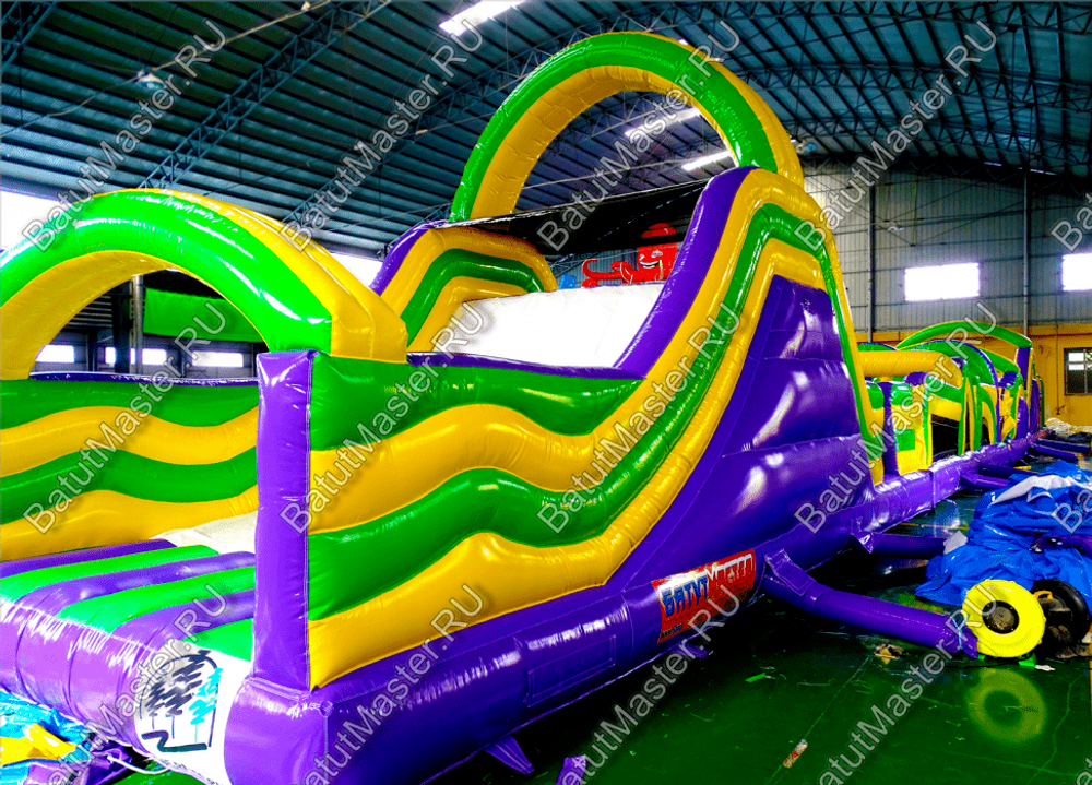 Надувной батут "Длинная полоса препятствий" 29*4*5 м