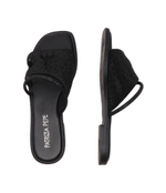 Шлепанцы кожаные vitello nero Patrizia Pepe - черный(PPJ284)