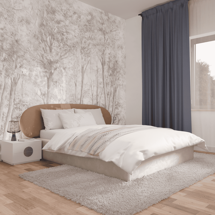 Двуспальная кровать с настилом Эллипс, 140х180