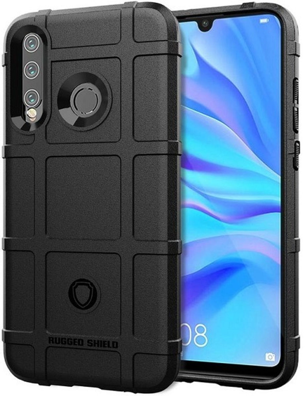 Чехол для Huawei P30 Lite (Nova 4E) цвет Black (черный), серия Armor от Caseport