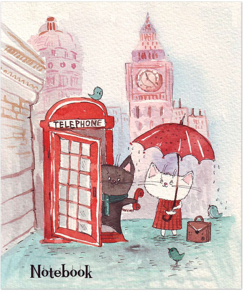 Тетрадь общая 48 листов на скрепке "Приключения Хвостиков"