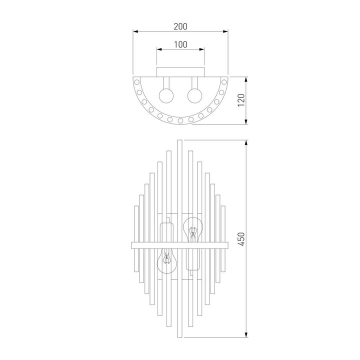 Настенный светильник Bogates Eclipse Allure 355/2 хром