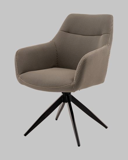 Стул обеденный, крутящийся Enid серо-зеленый ткань Sonic