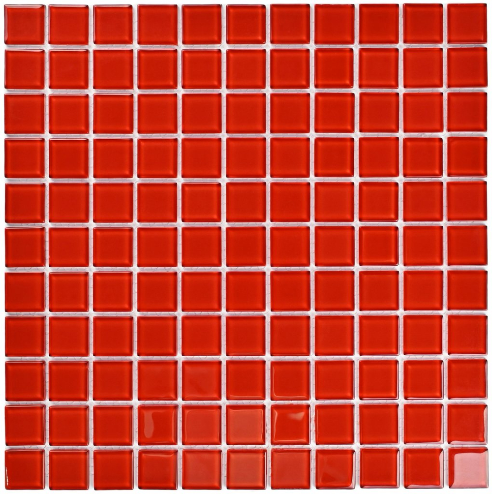 Мозаика стеклянная Red glass/Красное стекло (25х25) 300х300х4 мм