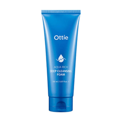 Ottie Aqua Rich Deep Cleansing Foam увлажняющая пенка для умывания с ледниковой водой Аляски и BHA-кислотой