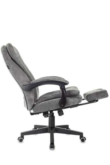 Кресло руководителя Бюрократ T-9950MSG-F Fabric серый Light-19 крестов. пластик подст.для ног
