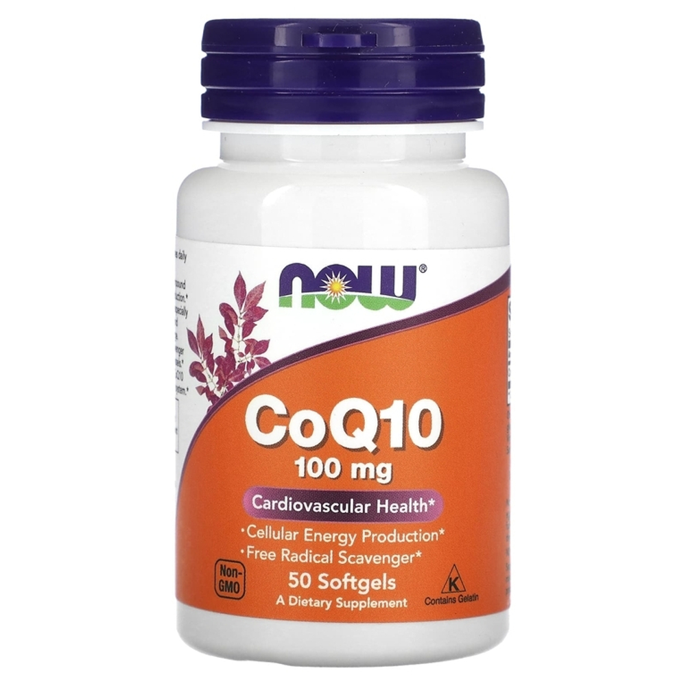 Now Foods CoQ10 100 mg 50 softgels, Коэнзим Q10